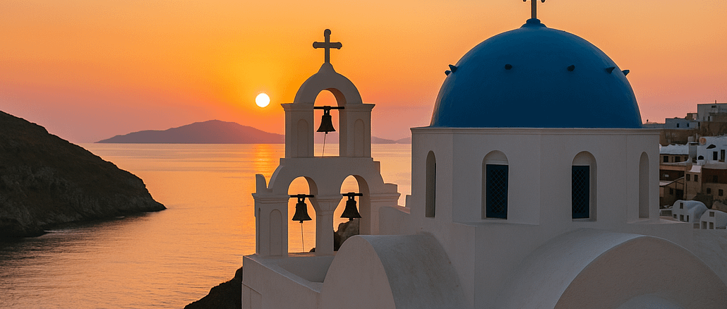 cyclades coucher de soleil